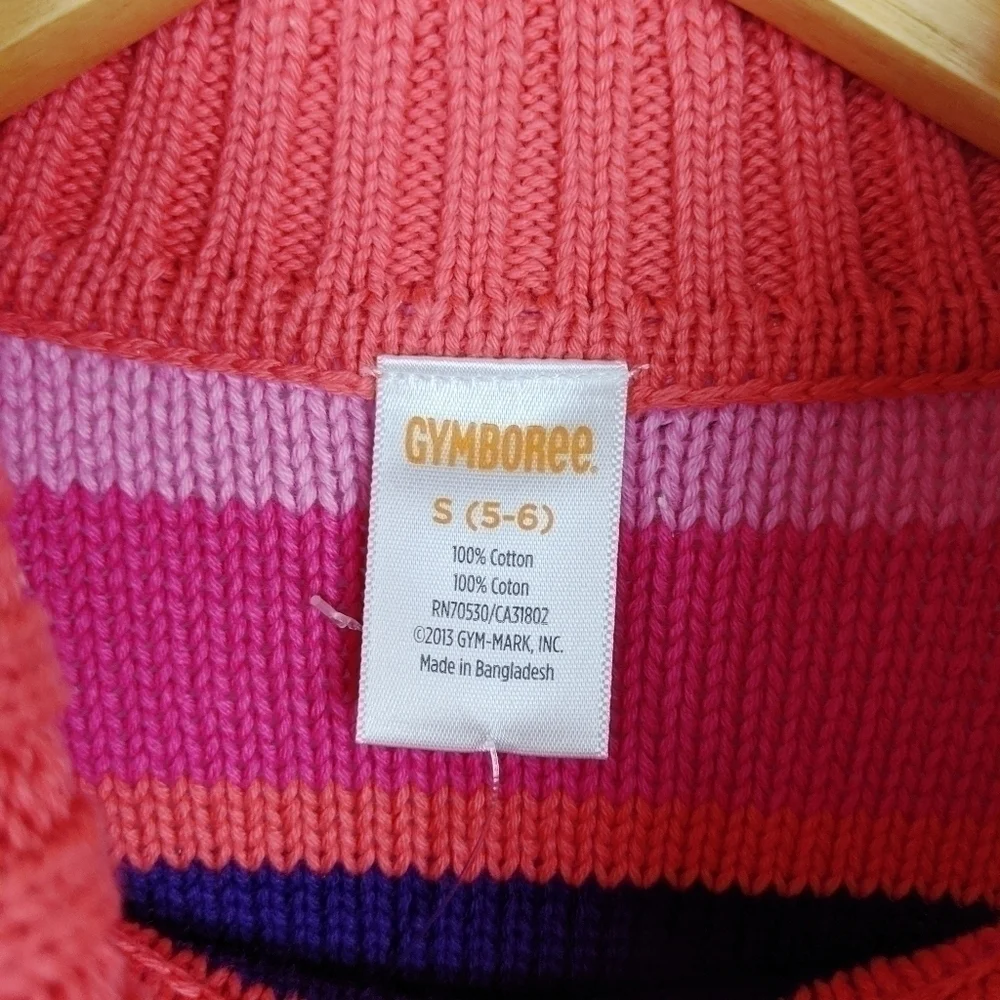 Gymboree Colorful‎ Striped Sweater Tunic Dress Kids Girls Small 5-6